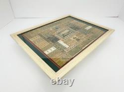 WWI Framed Ration Coupon Collage Folk Art Strasbourg Alsace Germany Trench 1917