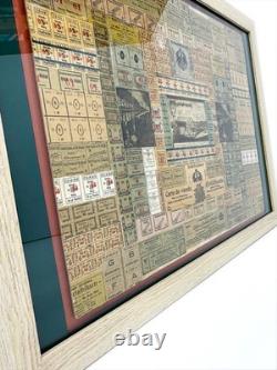 WWI Framed Ration Coupon Collage Folk Art Strasbourg Alsace Germany Trench 1917