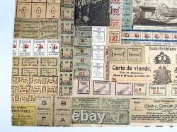 WWI Framed Ration Coupon Collage Folk Art Strasbourg Alsace Germany Trench 1917