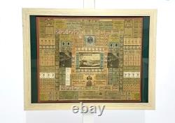 WWI Framed Ration Coupon Collage Folk Art Strasbourg Alsace Germany Trench 1917