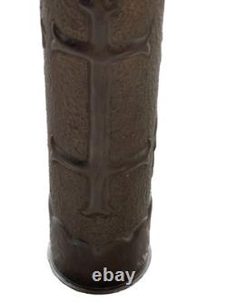 WWI French 75mm Artillery Shell Trench Art Vase 1917 Cross of Lorraine Brass EUC