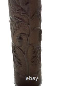 WWI French 75mm Artillery Shell Trench Art Vase 1917 Cross of Lorraine Brass EUC