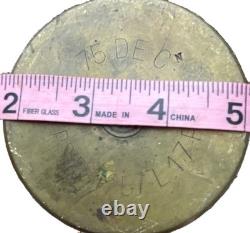 WWI French 75mm Artillery Shell Trench Art Vase 1917 Cross of Lorraine Brass EUC
