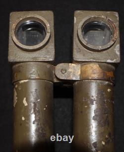 WWI French Army Trench Binoculars 8X24 Decigrads S. R. P. I. Rabbit Ears, Working