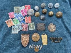 WWI French Insignia Lot Livret Militaire ID Book ID Bracelet Dog Tag Verdun