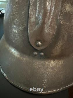 WWI French M1915 Adrian Infantry Helmet Original RF Badge Unrestored Relic