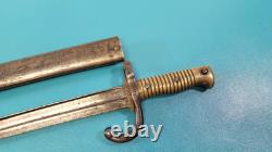 WWI French Model 1866 Chassepot Bayonet + Sheath TR2027