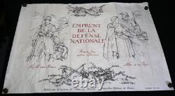 WWI French Poster Emprunt de la Défense Nationale Defense Loan 1915 Naudin Paris