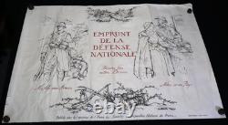 WWI French Poster Emprunt de la Défense Nationale Defense Loan 1915 Naudin Paris