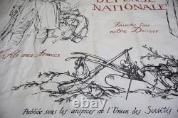 WWI French Poster Emprunt de la Défense Nationale Defense Loan 1915 Naudin Paris