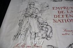 WWI French Poster Emprunt de la Défense Nationale Defense Loan 1915 Naudin Paris