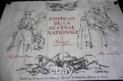 WWI French Poster Emprunt de la Défense Nationale Defense Loan 1915 Naudin Paris