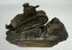 WWI French Trench Art Inkwell Renault FT17 Tank Helmet Souvenir de Verdun B31