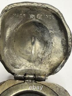 WWI French Trench Art Inkwell Renault FT17 Tank Helmet Souvenir de Verdun B31