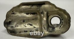 WWI French Trench Art Inkwell Renault FT17 Tank Helmet Souvenir de Verdun B31