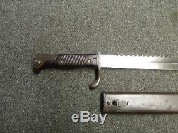 Wwi German 98/05 Mauser Butcher Sawback Bayo-c. G. Haenel 1916-nice Blade
