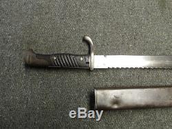 Wwi German 98/05 Mauser Butcher Sawback Bayo-c. G. Haenel 1916-nice Blade
