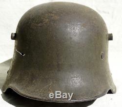 WWI GERMAN ARMY Mail-Home HELMET With LINER WW1