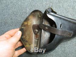 WWI GERMAN ARTILLERY LUGER HOLSTER-GUARANTEED ORIGINAL-WithCLEANING ROD-NICE