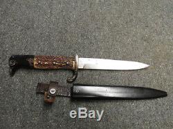 WWI GERMAN PRIVATE PURCHASE COMBINATION FIGHTING KNIFE / BAYO-WKC