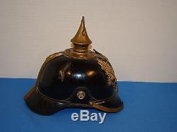 Wwi German Spiked Helmet, Pickelhaube, Unit Marked, Old Collection Fresh