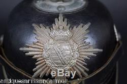 WWI GERMAN SPIKE HELMET M1915 PICKELHAUBE SAXON ORIGINAL