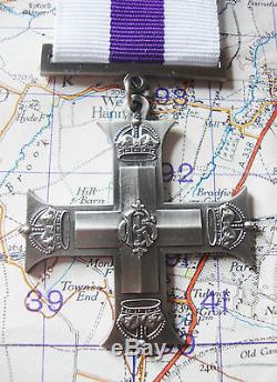 WWI GVR GEORGE V ISSUE MILITARY CROSS MEDAL & RIBBON FULL SIZE REPLICA MC