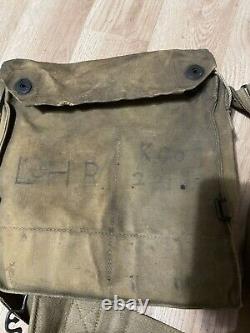 WWI Gas Mask And Bag Named Grouping Machine Gun 1st Battalion Word War Great 1