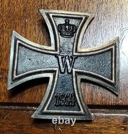 WWI German 1914 Iron Cross 1st Class, Pinback, S-W, Sy & Wagner