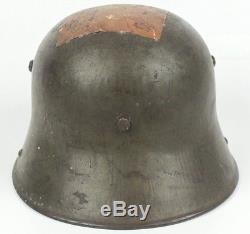 WWI German Army M16 Combat Steel Helmet with US Mail Home Label BEAUTY