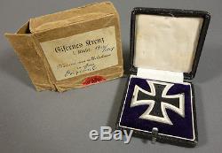 WWI German Iron Cross in Original Case w Box ww1 ww2 wwii MINTY