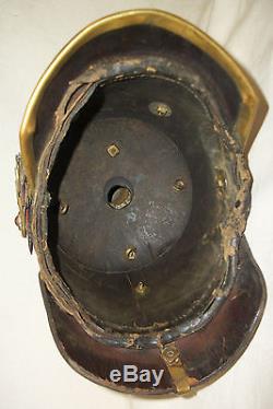 WWI German Officer Spike Helmet with Chin scale straps, rosettes, etc