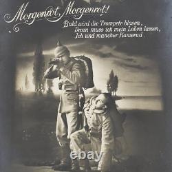 WWI German Original Military Patriotic Postcard Morgenrot Soldier Scene Unposted