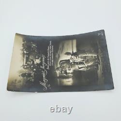 WWI German Original Military Patriotic Postcard Morgenrot Soldier Scene Unposted
