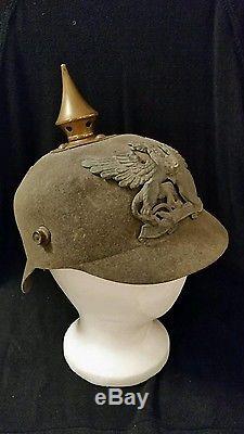 WWI German Pickelhaube Felt Spike Helmet No Reserve