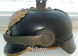 WWI German Prussian Officer Spike Helmet Pickelhaube Casque