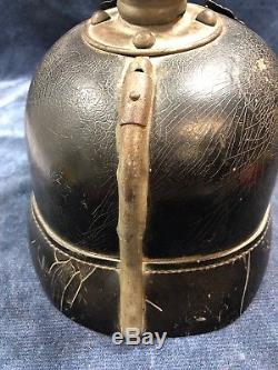 WWI German Prussian Spiked Helmet Pickelhaube ORIGINAL MUST SEE