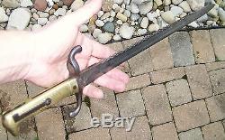 WWI German Sawback Bayonet Butcher Bayonet Sword Unit Marked