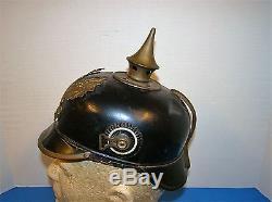 WWI German Spike Helmet, Steel Ersatz Pickelhaube, R. V. D. 11. Berlin No. 57-1913