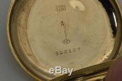 WWI German pilot's IWC Schaffhausen 24h day/night dial 14k gold&enamel watch