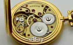 WWI German pilot's award Nomos Glashutte 14k gold OBSERVATORY CHRONOMETER watch