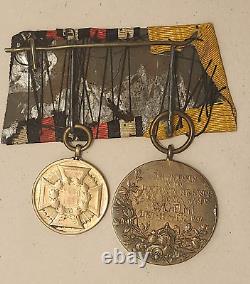 WWI Germany. Medals bar Franco-Prussian war & 100th Kaiser I