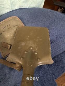 WWI Gouvy 1906 marked Entrenching Tool Withcanvas Sleeve. Possibly French