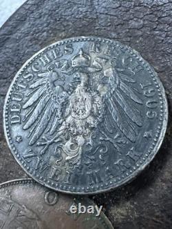 WWI HATE BELT battlefield Relic 25+ Pieces Buttons Silver Coins With Holster