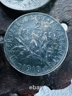 WWI HATE BELT battlefield Relic 25+ Pieces Buttons Silver Coins With Holster