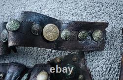 WWI HATE BELT battlefield Relic 25+ Pieces Buttons Silver Coins With Holster