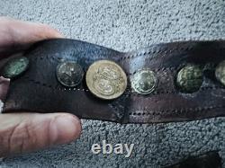WWI HATE BELT battlefield Relic 25+ Pieces Buttons Silver Coins With Holster