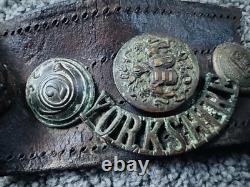 WWI HATE BELT battlefield Relic 25+ Pieces Buttons Silver Coins With Holster