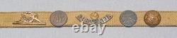 WWI Hate Belt, 15 Insignia and Buttons, Australian, British, German and US