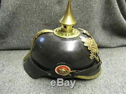 Wwi Imperial German Model 1895 Pickelhaube Helmet-unit Marked